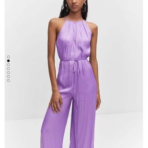 Lavender Satin Jumpsuit